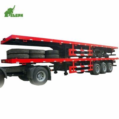 China American /Germany 13-20Tons Eleph mobile container trailer 40ft flat bed container trailer with container lock for sale