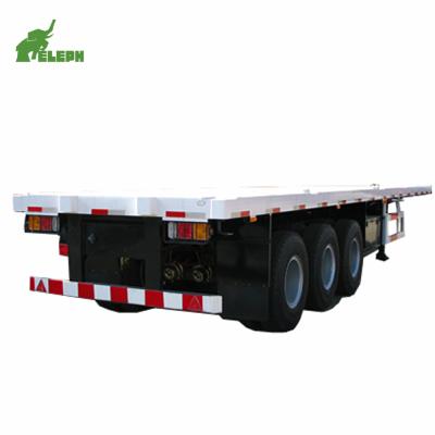 China American /Germany 13-20Tons Flatbed Trailer 3 Axles 40tons 20 Feet 40ft Container Flat Bed Semi Trailer for sale