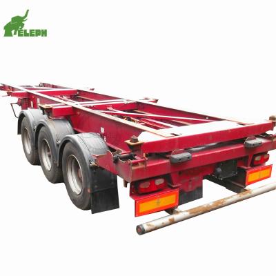 China American /Germany 13-20Tons 3 axles 40 foot skeleton shipping container semi trailer for sale for sale