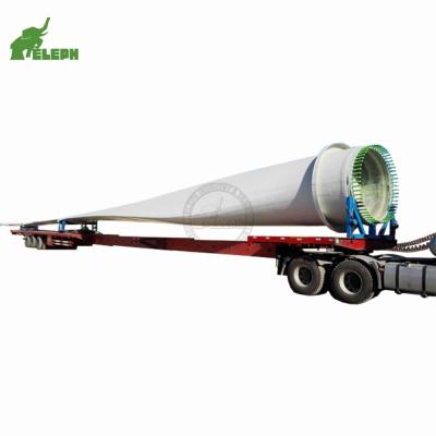 China American /Germany 13-20Tons Lowboy Trailer Wind Turbine Blade Trailer Extendable Deck Wind Blade Trailer for sale