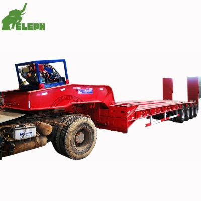 China American /Germany 13-20Tons Eleph 3 - 4 Axles Special Lowbed Trailer Hydraulic Detachable Gooseneck Trailer Manufacturer for sale