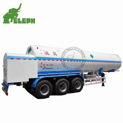 China American /Germany 13-20Tons 24CBM CO2 Tank Trailer SMOKED SALMON Tanker Trailer Liquid Oxygen Tank Trailer for sale