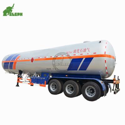 China American /Germany 13-20Tons 56cbm 3 Axle LPG Truck With Tank Gas LPG Propylene Propane 3 Axle ISO 58.5CBM Trailer Semi Trailer for sale