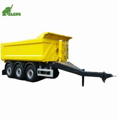 China American /Germany 13-20Tons Dump Trailer Eleph 3 Axle Rear Hydraulic Tipping Trailer U Shape Tipper Trailer With Drawbar for sale