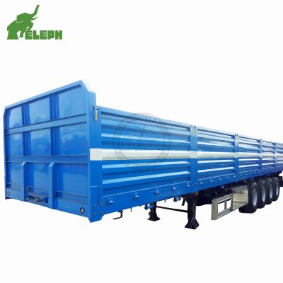 China American /Germany 13-20Tons 50ft Flatbed Trailer With Side Wall 50 Ton Buffet Semi Trailer for sale