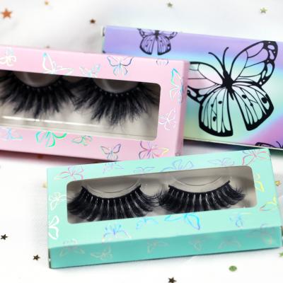 China Wholesale Custom Private Label Mink Eyelash Box Of Thick Fluffy 3D Lashes Handmade for sale