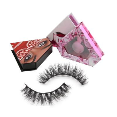 China Seller Thick Fluffy Silk False Mink Eyelashes With Private Label Packaging Box False Eyelashes Custom Volume for sale