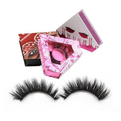 China St thick fancy private label eyelashes custom made high end box with fluffy 3d faux mink eyelashes 25mm for sale