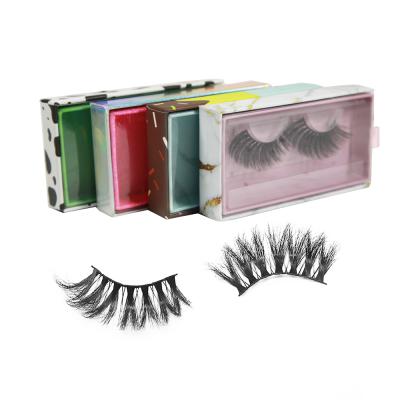 China 25-30 Times Reusable Wholesale Custom Eyelash Packaging Silk Faux Mink Lashes Vendor Long Length Natural 3d Strip False Eyelashes 25mm Full for sale