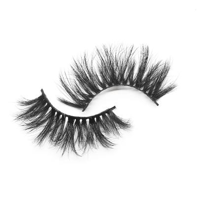 China Hot Selling 25mm Thick 100% Siberian Mink Eyelashes Dramatic Real Fur False Eyelashes for sale