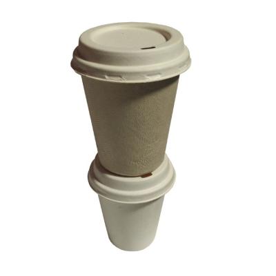 China 100% Disposable Biodegradable Compostable Coffee Cup With Lid Biodegradable Hot Drinking Paper Container for sale