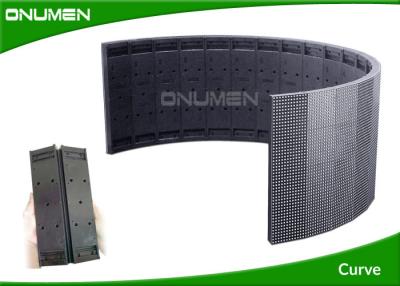 China Curved Cylinder LED Screen Curtain ,  Waterproof LED Display Full Color 8Kg / Panel for sale