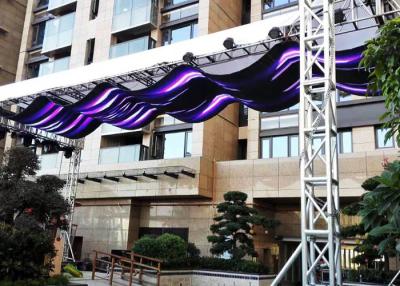 China Two Side Outdoor Full Color LED Screen Flexible Video Wall Displays Easy Install for sale