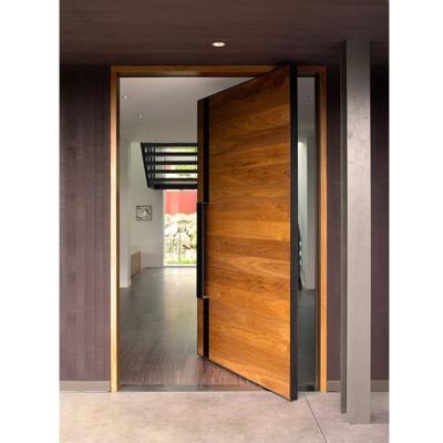 China Waterproof Modern Teak Front Door Ornate Pivot Door Solid Wood Front Door for sale