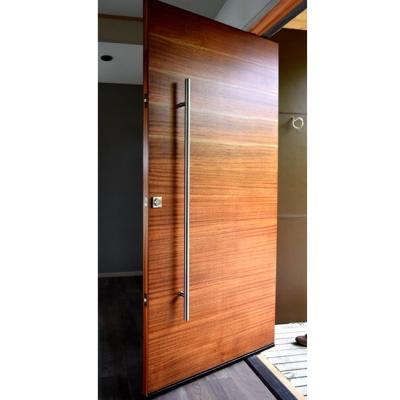 China Modern Design Waterproof Residential Custom Mahogany Solid Wood Pivot Entry Doors for sale