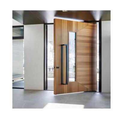 China Exterior Wooden Pivot Front Entrance Door Design From China Factory Direct Supply Waterproof for sale