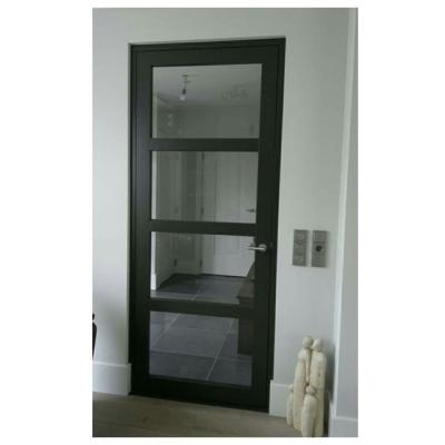 China Heat Insulation Double Hinge Swing Aluminum Casement Doors Double Glazed Glass Tempered Aluminum Casement Frame Door for sale