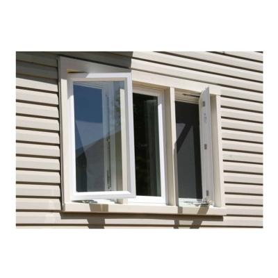 China Customizable Swing Double Glass Glazed Impact Wood Aluminum Casement Window for sale