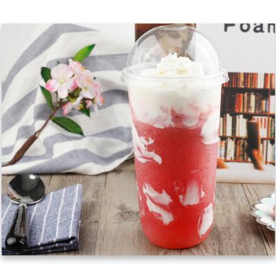 China 500ml U Shaped Reusable Disposable Clear Microwavable 700ml Drinks Juice Cup Bubble Milk Tea Cup for sale