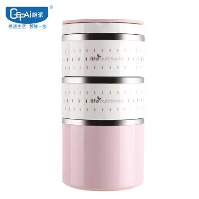 China 3 Layer Stainless Steel Stackable Thermal Lunch Box for sale