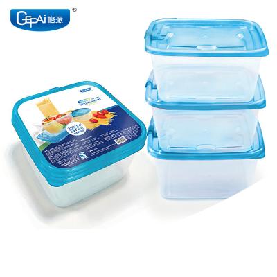 China Microwavable Eco Friendly Commercial Plastic Food Containers With Blue Lids for sale