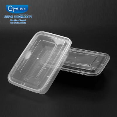 China OEM ODM Microwavable Microwavable Meal Prep Plastic Disposable Food Container Bowl With Lid for sale