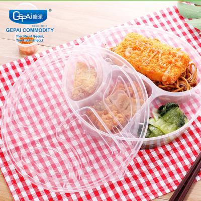 China 4 Compartment Leakproof Disposable Microwavable Plastic Food Container Lunch Box With Lid for sale