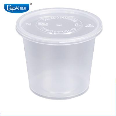 China Food Transparent Microwave Disposable Plastic Cup With Lid For Soup for sale