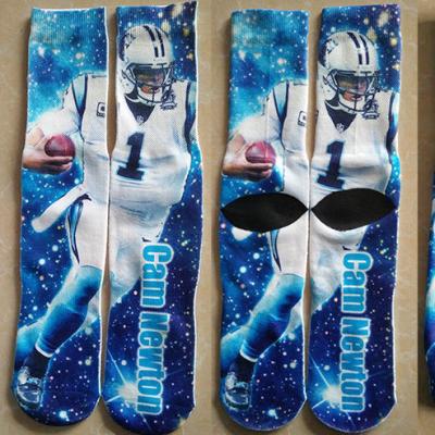 China Antibacterial Black Heel And Toe Sublimation Mens Happy Compression Socks for sale