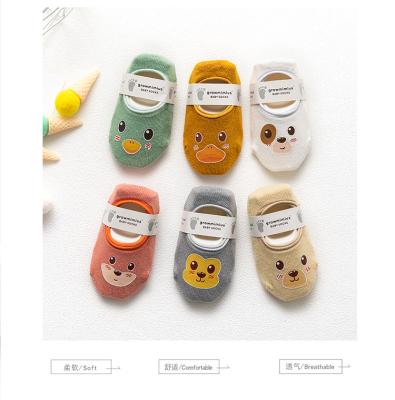 China QUICK DRY kids cartoon animal cotton thongs high quality organic baby thongs soft cute socks for sale