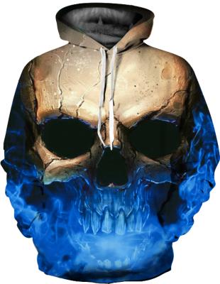 China Wholesale bulk anti-shrink 3d printed skull sublimation polyester animal men's OEM hoodie with private label for sale