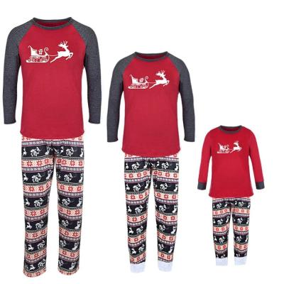 China QUICK DRY Family Christmas Pajamas Polar Bear Print Family Clothes Family Matching Clothing Set for sale