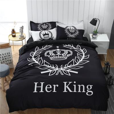 China Nondisposable 4pcs 100% Polyester Printed Twin or Full or Queen or King Microfiber Bedding Sheet Set for sale