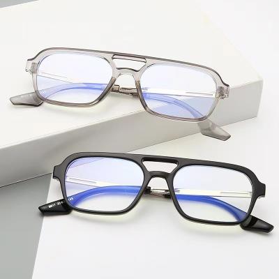 China Vintage Slim Classic Men Women Clear Colored Square Frames Anti Blue Light Blocking Eyeglasses Lenses for sale