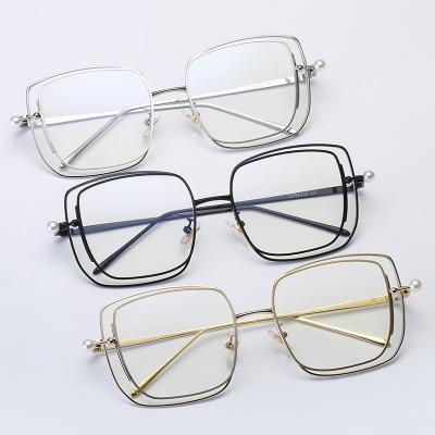 China New Design Square I VISION 2022 Blue Light Optical Glasses Fashionable Metal Blocking Glasses For Women Shape Anti Blue Light Glasses for sale