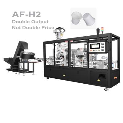 China Food Machine 2022 New Ground Coffee Weighing Bio K-Cups Filling Herb Coffee Double Lanes Automatic Filling Sealing Machine for sale