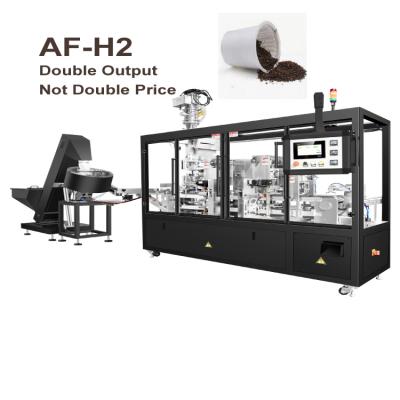 China 2022 New Automatic Capsule Machine Tool Factory Direct Double Lanes Herbal Coffee Filling K-Cups Bio Food Filling Sealing Machine for sale