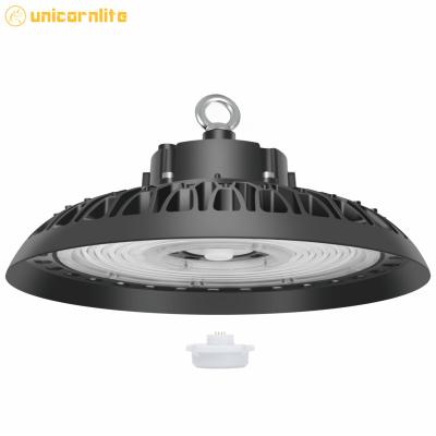 China Warehouse UFO LED High Bay Lights 200LM/W UFO Canopy Lights LED High Bay Light With Plug In Sensor for sale