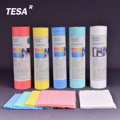 China 50 Colored Kitchen Paper Sheets X2001Y Viable Oil Cleaning Wipes X2001Y for sale