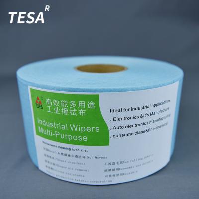 China Durable Dustproof Pulp 45% Polyester Wood Cleaning Cloth 55% Disposable Industrial Wipes Roll WIP-X8004 T for sale