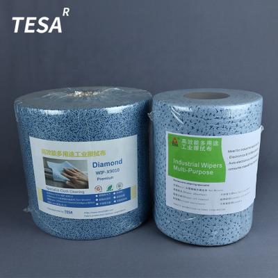 China WIP-X9013 Good Quality Sustainable Refined Petroleum Blue Nonwoven Wipes Industrial Fabric for sale