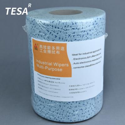 China WIP-X9040 Sustainable Wood Pulp Polypropylene Roll Industrial Cleaning Wipes for sale