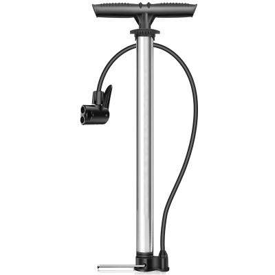 China Durable Hot-selling Stainless Steel Bicycle Presta Valve Portable Floor Air Multifunction Hand Pump for sale