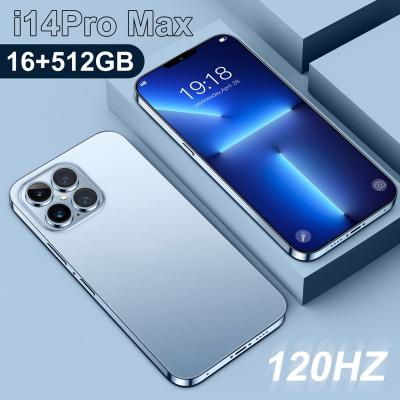 China Dual Sim Large Battery Capacity Mobile Phone Dual SIM Card Original i14 pro Max Fullscreen Smartphone 6.7Inch 16+512GB 3g 4g 5g Cell Phone for sale