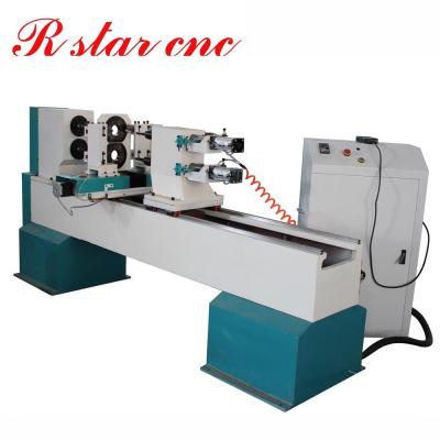 China Double axis CNC Wood turning lathe machine for baseball bat price for sale