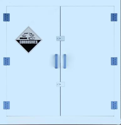China Dual Doors PP Plastics Corrosive Storage Cabinet For 45 Gallon for sale
