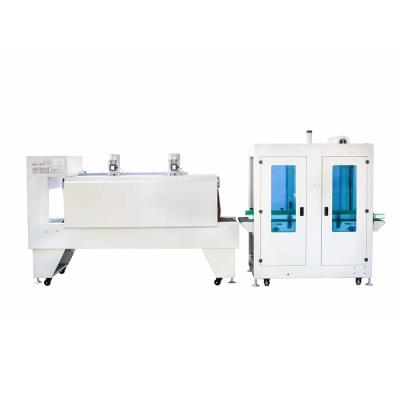 China Food Cardboard Box Cling Film Plastic Cardboard Heat Shrink Tunnel Full Automatic PE Bottle Shrink Wrapping Machine for sale