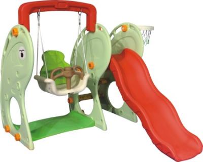 China Galvanized Steel Pipe And LLDPE Plastic Toddler Swings Indoor Kids Plastic Slide for sale