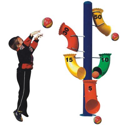 China Outdoor Kids Playground Indoor Kindergarten Playground Kids Basketball Sports Stands Toy With Plastic Tube Three Hoop for sale