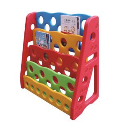 China Kindergarten Furniture Mini Portable Book Shelf Plastic Plastic Children Book Cabinet for sale